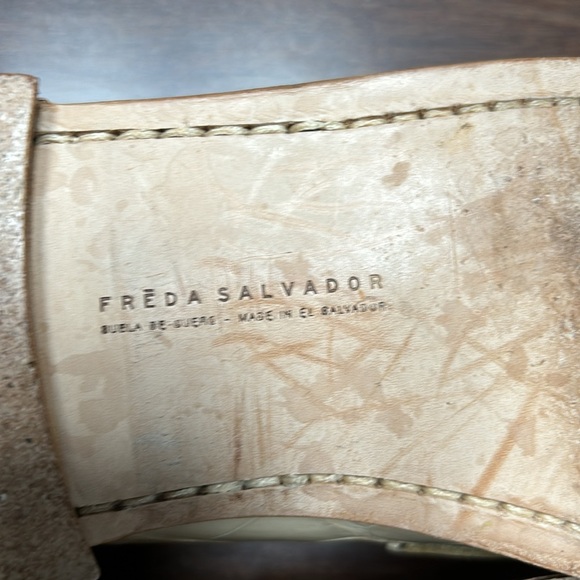 Freda Salvador Elba Penny Loafers in Sand Embossed Croc - Picture 10 of 16